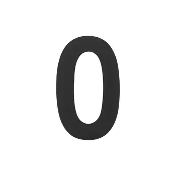 Цифра "0" самокл. (50х30) (FUARO) черный