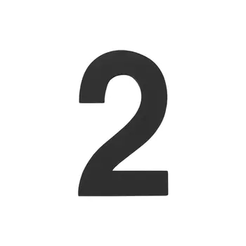 Цифра "2" самокл. (50х30) (FUARO) черный