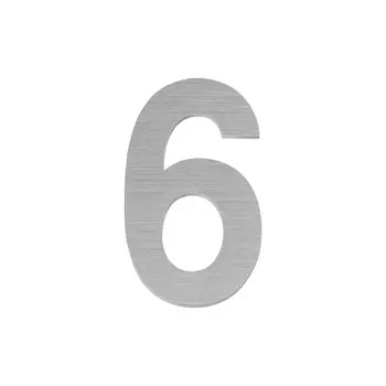 Цифра "6" самокл. (50х30) (FUARO) сатинированный хром
