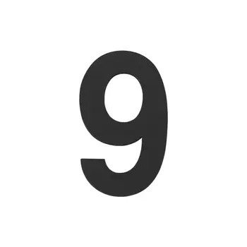 Цифра "9" самокл. (50х30) (FUARO) черный