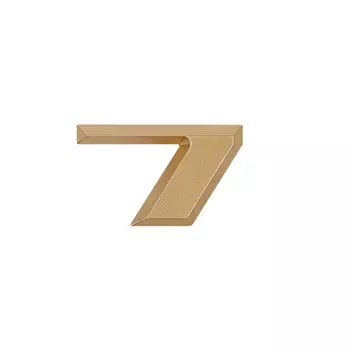 Цифра из пластика (самоклеющаяся) 37х60 7 мат.зол