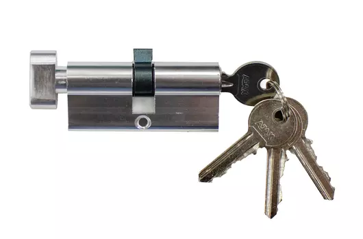 Цилиндровый механизм с вертушкой AX1002Knob70 (30+10+30)/HD CP хром 4Key