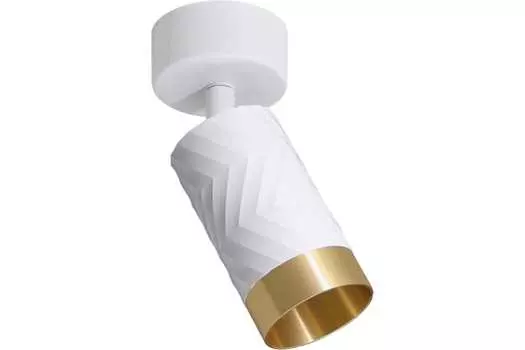 Cветильник Wolta Linea накладной WSL-GU10/S09WG D60x170 белый/золото