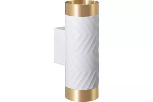 Cветильник Wolta Linea накладной WSL-GU10/W09WG D55x170 белый/золото