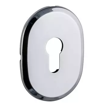 Декоративная накладка Fuaro под цилиндр ESC 473 (90х65) СP, хром