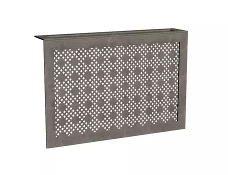 Декоративная навесная решетка Presko Рамка 30мм паз Седой дуб / Рондо / Седой дуб 610х1200х180мм