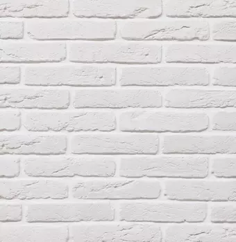 Декоративный камень Старый кирпич белый 280х63х10мм, 40 шт