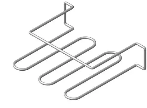 Держатель для бокалов на полку 240х190х60 Хром