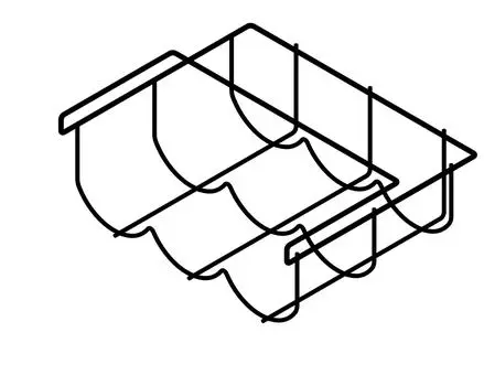 Держатель для бутылок на полку 298х254х115 Черный