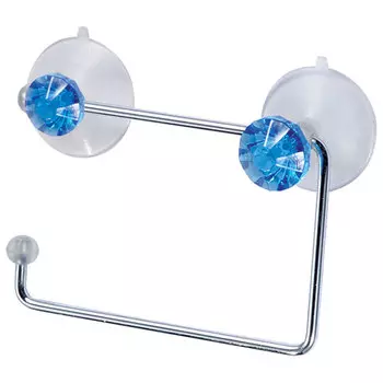 Держатель для туалетной бумаги Бриллиант синий на присосках