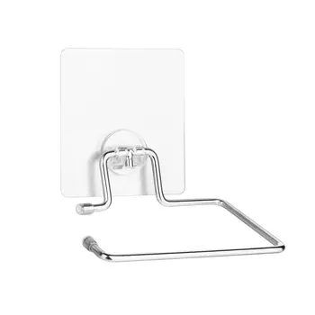 Держатель для туалетной бумаги Kleber Lite на силиконовом креплении, без крышки, хром