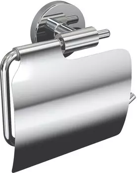 Держатель для туалетной бумаги с крышкой "LORD" FORA хром