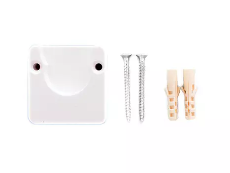 Держатель трубы гардеробной 712 белый, 2 шт