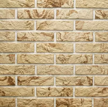 Дикий кирпич Камолов мрамор бежевый гипс 210х54х0,6см, в упак 0,79м2