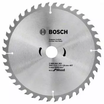 Диск пильный Bosch 254х30х40 мм Optiline eco