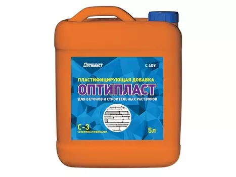 Добавка пластифицирующая Оптипласт для бетонов и строительных растворов 5 л