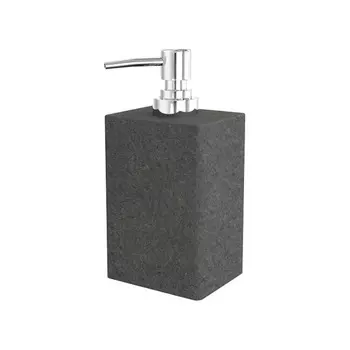 Дозатор для жидкого мыла STONE, черный, настольный