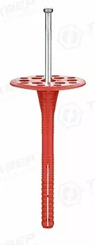 Дюбель для теплоизоляции с металлическим гвоздём Tech-Krep 10х120 мм, 50 шт