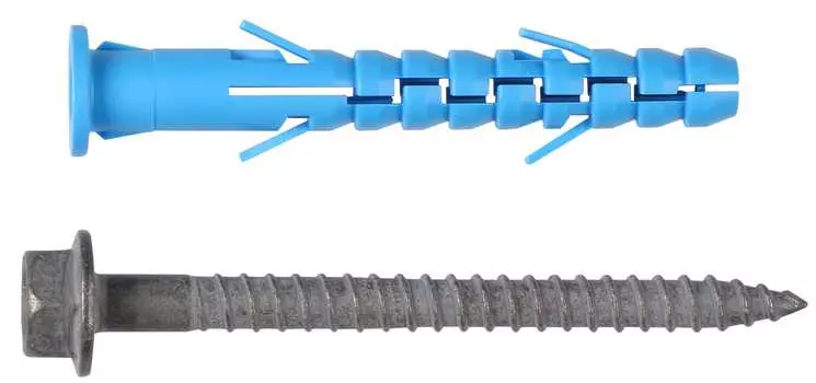 Дюбель фасадный ДФ 10х60 мм с шурупом ШГ ТДЦ, 4 шт