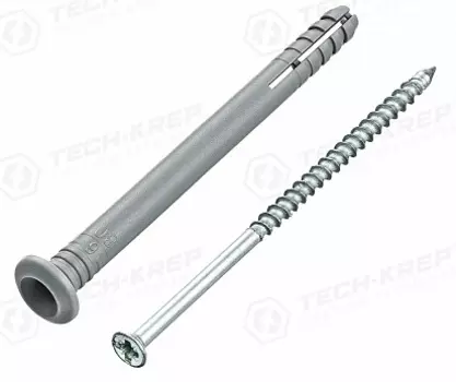 Дюбель-гвоздь Tech-Krep 6х80 мм грибовидная манжета, полипропилен, 30 шт