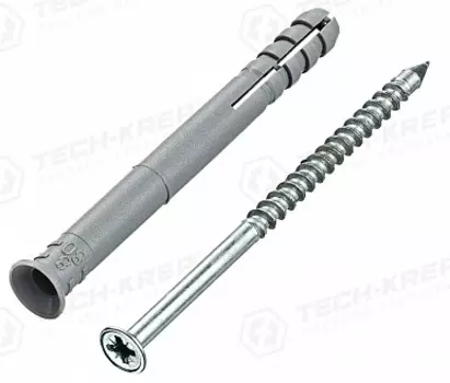 Дюбель-гвоздь Tech-Krep 8х80 мм потайная манжета, полипропилен, 20 шт