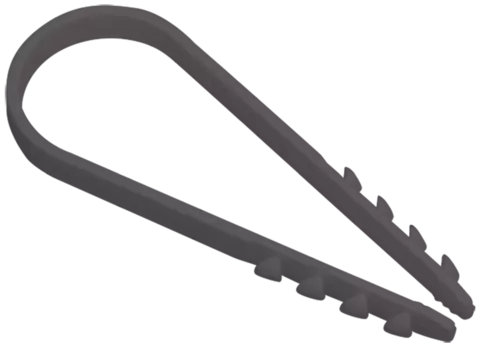 Дюбель хомут 5х10 мм нейлон черный, 100 шт ИЭК