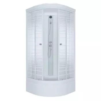 Душевая кабинка 90*90 сред. подд. Полосы