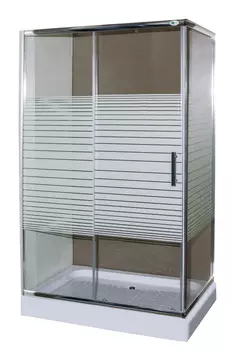 Душевой уголок COSTABELL SW-8021SB (12008001950) низкий поддон, стекло полоска