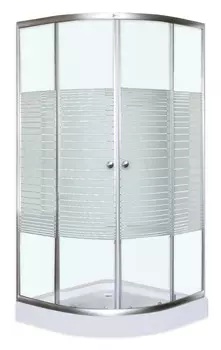 Душевой уголок SW-815SA (900х900х1950) низкий поддон, стекло прозрачное с рисунком полоска