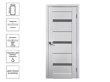 Дверь 633-СО.ЭКШ.60 Ясень серый