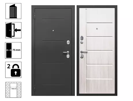 Дверь 7,5 Nika серебро 960L Белый ясень