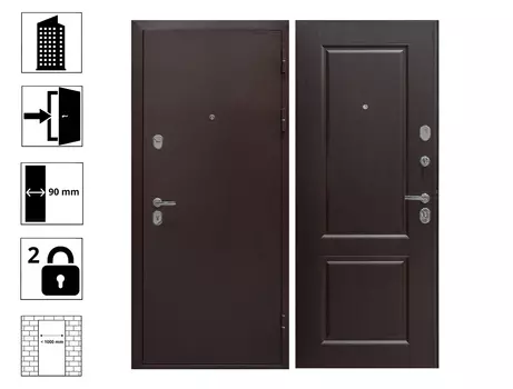 Дверь 9 см Медный антик Темный кипарис 960R