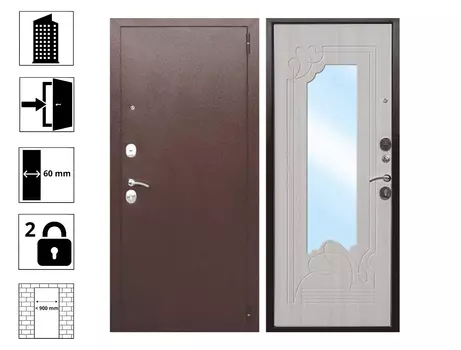 Дверь Ампир 860R Белый ясень