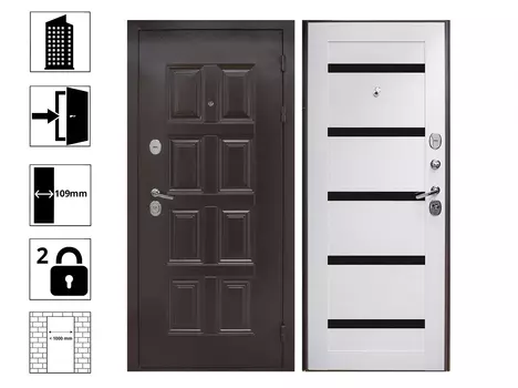 Дверь Атлант 960 R 5С Бланко Опал