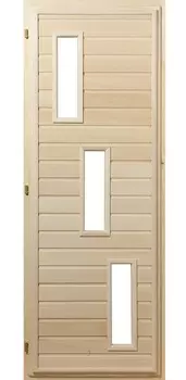Дверь ДГО Прямоугольники 1900х700 мм липа, с коробкой