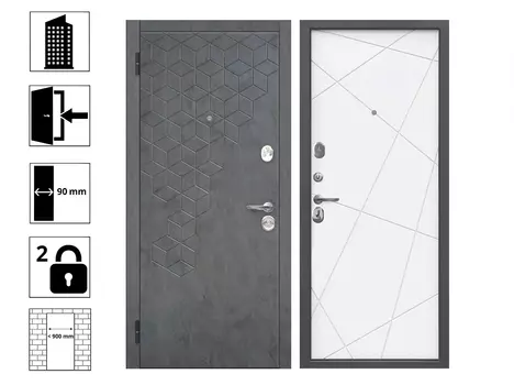 Дверь Феникс линии велюр белый софт 860L