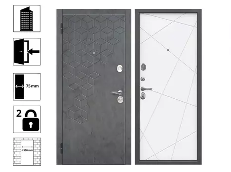 Дверь Феникс линии велюр белый софт 86L