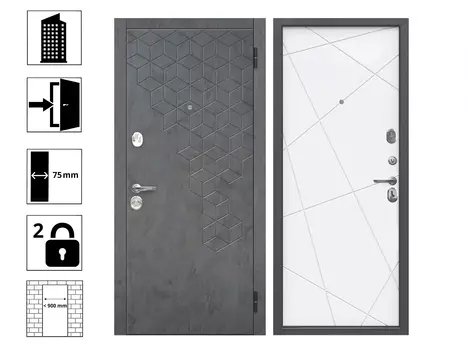 Дверь Феникс линии велюр белый софт 86R