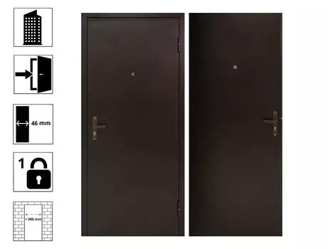 Дверь ПРОФИ 860R мет/мет