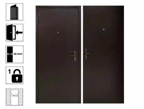 Дверь ПРОФИ 960L мет/мет