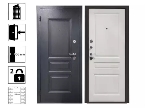 Дверь ТИТАН-2050/960/ L 3Ф Классик 999 Графит