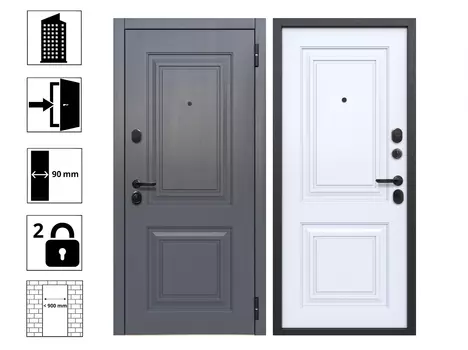 Дверь Виктория Ясень белый эмаль 86R