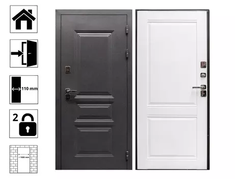 Дверь ВИНТЕР 100 Белый арктик 980R