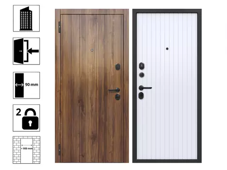 Дверь Вуд Эмалит белый 860L