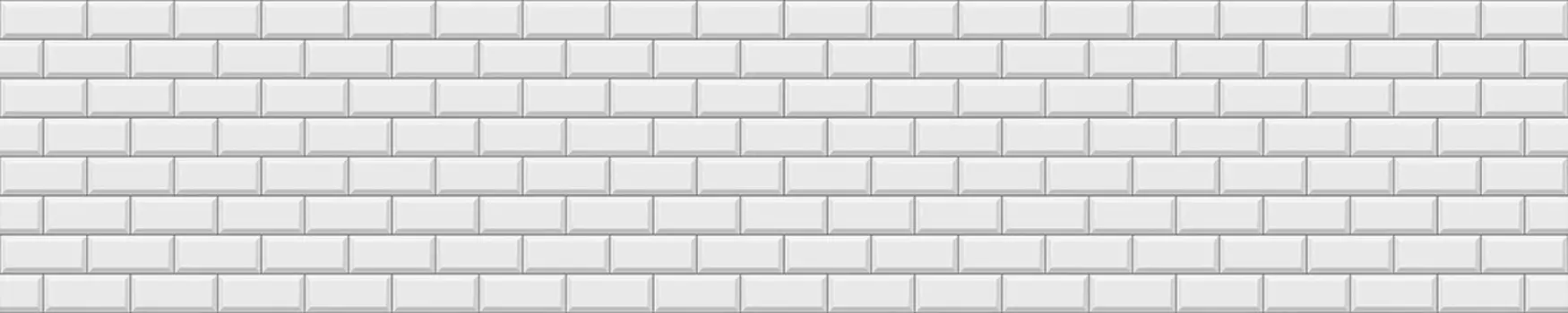 Фартук ПВХ (0,6 м*3 м*1,3 мм) Белая плитка (Бельканто), шт