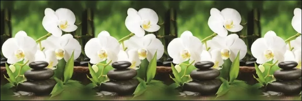 Фартук ПВХ (0,6 м*3 м*1,3 мм) Белая Орхидея, шт