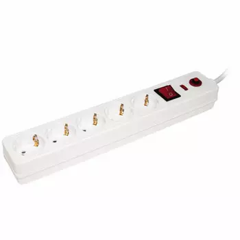 Фильтр сетевой Иэк 5-мест., СФ-05К-выкл, 2p+РЕ, 5 м, 3*1 мм2, выключатель