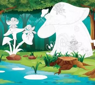 Фотообои Flizetto 3D FUSION Лесные феи 300x270см