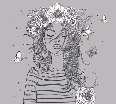 Фотообои Flizetto Девушка весна размер 300х270см