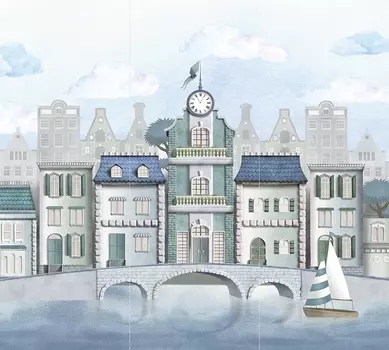 Фотообои Городок 3х2.7